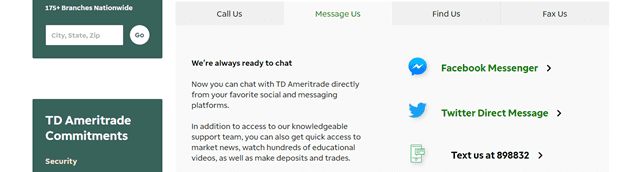 Recensione di TD Ameritrade Assistenza clienti Recensione di TD Ameritrade Assistenza clienti